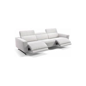 Sofanella - Stoff 3-Sitzer xxl alesso Weiß s: 225 Breite x 108 Tiefe - Weiß