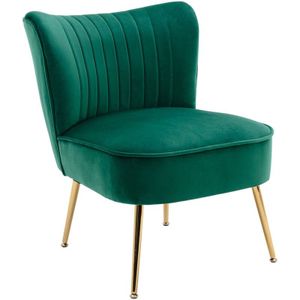 Wahson Office Chairs - Relaxsessel für Wohnzimmer aus Samt moderner Ohrensessel mit goldenen Metallbeine Grün Wahson