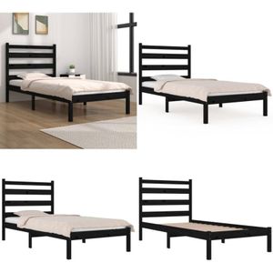 Massivholzbett ohne Matratze Schwarz - Massivholzbette - Kiefernbett - Doppelbett - Einzelbett - Schlafraumgestaltung - Home & Living