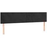 Kopfteile 2 Stk. Schwarz 100x5x78/88 cm Samt Vidaxl