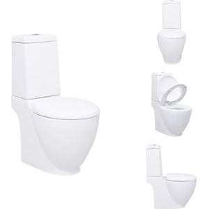 Vidaxl - Toiletten - Living wc Keramik-Toilette Badezimmer Rund Senkrechter Abgang Weiß - Weiß