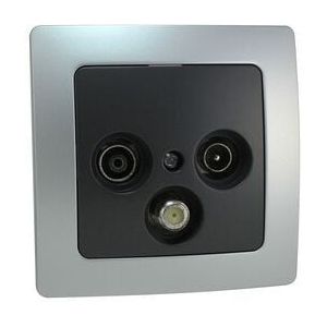 Electro Dh - tv + Radio + Satellit tv + Radio Einbau-Antennenfuß silber/grau