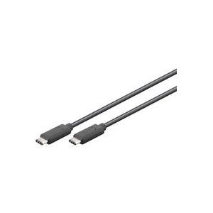 Goobay - USB-Kabel usb 3.0 usb-c® Stecker, usb-c® Stecker 2.00 m Schwarz beidseitig verwendbarer Steck