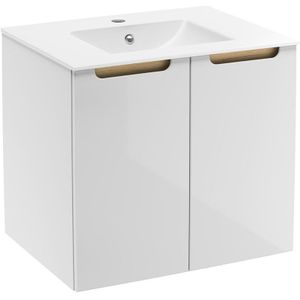 Naturel - Badezimmermöbel mit Waschbecken Stilla 60x60x45 cm weiß (STILLAD06033U1)
