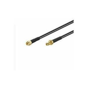 Antennen-Verlängerungskabel für WLAN-Geräte (2,4 GHz + 5 GHz), RP-SMA-Stecker RP-SMA-Buchse. Kabellänge 2 m