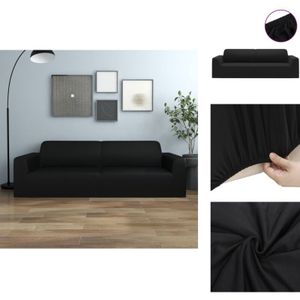 Vidaxl - Hussen - Living Stretch Sofahusse 3-Sitzer Schwarz Polyester-Jersey - Schwarz