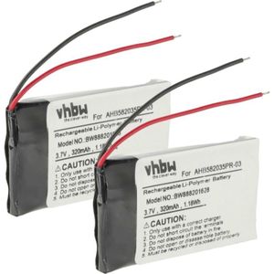 2x Akku kompatibel mit Jabra Speak 510 Freisprecheinrichtung Konferenztelefon (320 mAh, 3,7 v, Li-Polymer) - Vhbw