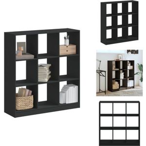 Vidaxl - Bücherregal Schwarz 102x32x108 cm Holzwerkstoff - BucheRegal - Holzregal - Wohnraumorganisation - Aufbewahrungslösung - Schwarz