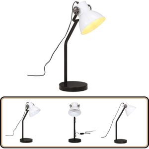 Vidaxl - Schreibtischlampe 25 w Weiß 17x17x60 cm E27 - Tischleuchte - Industrielampen - Stehlampe - Wohnraumbeleuchtung - Büroleuchte