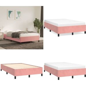 Vidaxl - Bettgestell ohne Matratze Rosa 120x190 cm Samt - Samtsofa - Rosa Bettgestell - Doppelbett - Boxspringbetten - Schlafzimmer Dekoration - Home