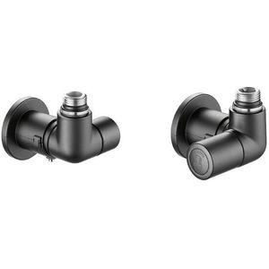 Heizkörperventil, Durchgangsform High Style Mattschwarz Caleffi 4003-4004 matt-schwarz - Links