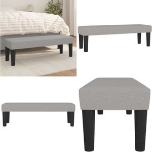Sitzbank Hellgrau 100x30x30 cm Stoff - Sitzbank - Grau - Sofa - Couch - Polstermöbel - Home & Living