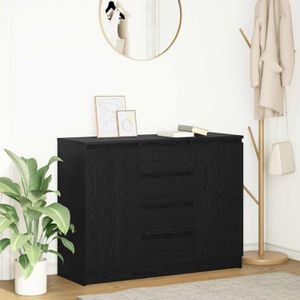 Torana - Sideboard mit Schubladen Schwarz Eichen-Optik 100,5x35x76 cm