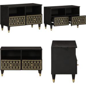 Vidaxl - TV-Schrank 70x33x46 cm Massivholz Mango - tv Schrank - Mangoholz - Vintage Stil - Handgefertigt - Retro Einrichtung - Home & Living