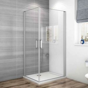 Duschparadies-de - 80x90x185cm esg Glas Drehtür Eckeinstieg Pendeltür&Schwenktür Duschkabine