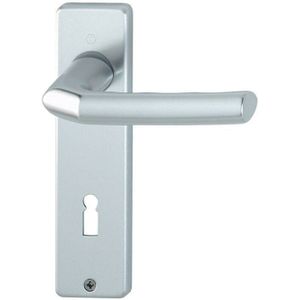 Kurzschildgarnitur Birm.1117/202KP/AP Alu.F1 ob eck.Drückergrt. 2614217 - Hoppe