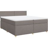 Vidaxl - Boxspringbett mit Matratze Taupe 200x200 cm Stoff