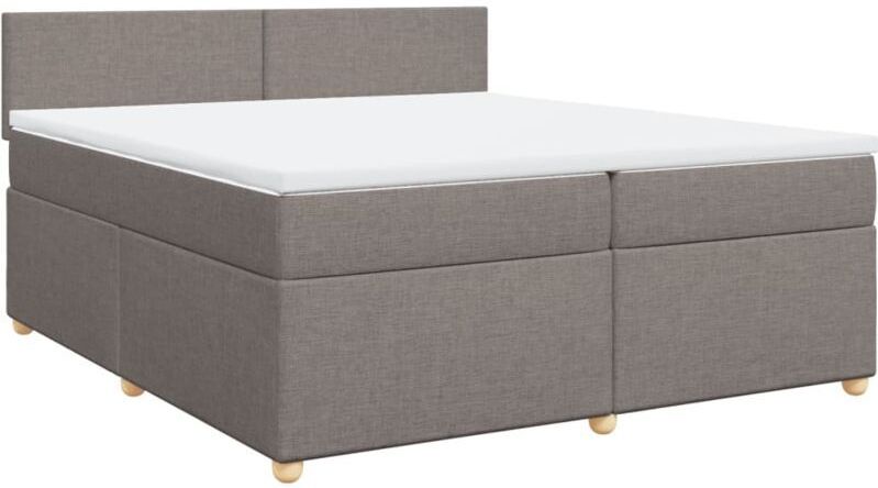 Vidaxl - Boxspringbett mit Matratze Taupe 200x200 cm Stoff