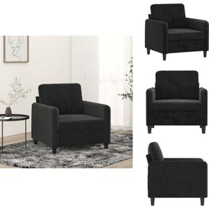 Vidaxl - Sessel Schwarz 60 cm Samt - Samtsofa - Schwarzes Sofa - Wohnzimmersofa - Lounge Chair - Gemütlicher Sessel