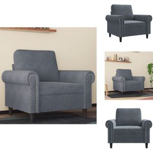 Vidaxl - Sessel Dunkelgrau 60 cm Samt - Samtsofa - Wohnzimmersofa - Lounge Chair - Grau Sofa - Gemütlicher Sessel