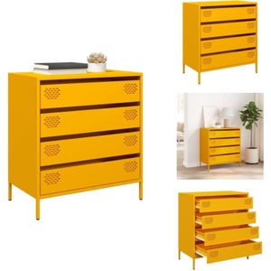 Vidaxl - Sideboard Senfgelb 68x39x73,5 cm Kaltgewalzter Stahl - Sideboard - Sideboards - Kommode - Kommode Mit Schubladen