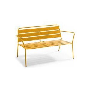 Anti-UV-behandeltes Gartensofa aus Stahl gelb - Palavas