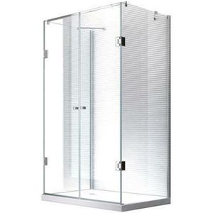 Glaszentrum Hagen - 75x120x75x195cm - Ares U-Duschkabine Dusche Duschabtrennung - 8mm - esg Glas