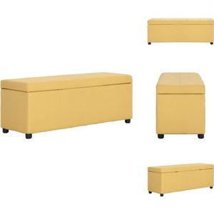 Vidaxl - Bank mit Staufach 116 cm Gelb Polyester - Bank - Bänke - Flurbank - Flurbänke