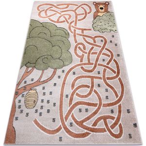 Rugsx - Teppich fun Honey für Kinder, Bär, Bienen beige multicolour 80x150 cm