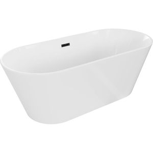 Mexen - Flavia freistehendes Bad 170 x 75 cm, weiß, schwarzer Überlauf - 54031708000-70