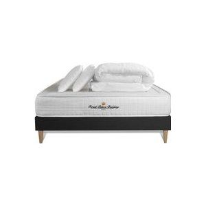 Komplettpaket Bett - Matratze 160x200 cm + Boxspringbett mit Lattenrost (im Set) + 2 Kopfkissen + Bettdecke - Balmoral