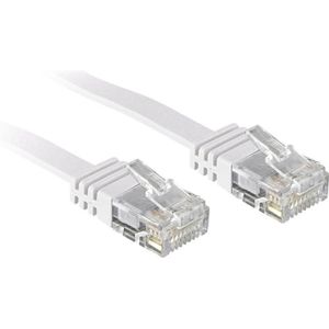 LINDY 47504 RJ45 Netzwerkkabel, Patchkabel CAT 6 U/UTP 5.00 m Weiß mit Rastnasenschutz 1 St.