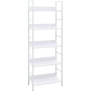 Vidaxl - Bücherregal 5 Regalböden Weiß 60x27,6x158,5 cm Holzwerkstoff