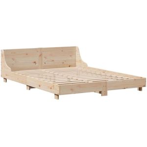 Vidaxl - Massivholzbett ohne Matratze 160x200 cm Kiefernholz