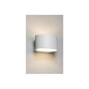 Knightsbridge - Applique G9 Courbe Haut et Bas Plâtre Blanc 200mm 230V IP20 40W