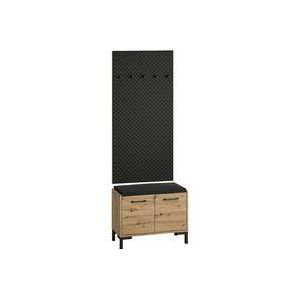 Eingangsmöbel Liora mit 2 Türen, Holzoptik, 70cm