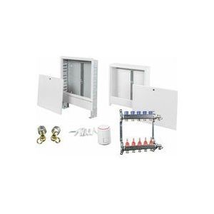 Fußbodenheizung Edelstahl Heizkreisverteiler Verteilerschrank Stellantrieb set Unterputz up 2 17x2 mm mit Stellantrieb 230V
