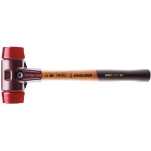 Halder - SIMPLEX-Schonhammer mit Kunststoff-Einsätzen (rot) 40G mm
