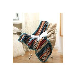 Ccykxa - Fleecedecke 127 x 152 cm, weiche Mikrofaser-Sherpa-Decke in Blau, weiche und gemütliche dicke Flanelldecke, weicher und warmer