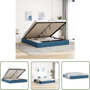 VidaXL Ottoman-Bett ohne Matratze Dunkelblau 200x200 cm Samt