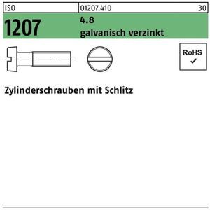 Zylinderschraube ISO 1207 m.Schlitz M 3 x 35 4.8 galvanisch verzinkt