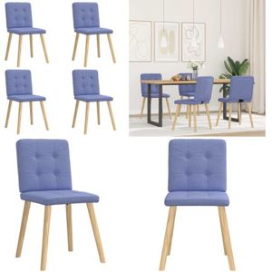 Vidaxl - Esszimmerstühle 4 Stk. Jeansblau Stoff
