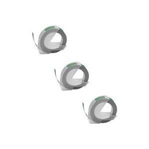 3x 3D Prägeband-Schriftband-Kassette kompatibel mit Dymo 1535, 1540, 1550, 1570, 1575, 1745 Etiketten-Drucker 9mm Weiß auf Grün - Vhbw