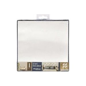 Set aus 4 spiegeln, quadratisch 20x20cm 2mm - uni Tendance