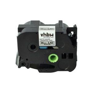 Vhbw - Schriftband-Kassette kompatibel mit Brother P-Touch 3600, 550, 550A, 9200, 9200DX, 9200PC, 9500 Etiketten-Drucker 36mm Schwarz auf Matt-Silber