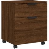 Vidaxl - Mobiler Aktenschrank mit Rollen Braun Eichen-Optik 45x38x54 cm