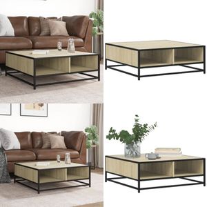 Vidaxl - Couchtisch Sonoma-Eiche 80x80x30 cm Holzwerkstoff und Metall