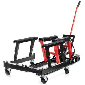 Wiltec - Set 680kg atv Quad Heber – Motorradheber Montagebock Hebebühne + Montageständer mit Rädern für Hebebühne Rollbühne bis 680 kg