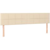 Kopfteile 2 Stk. Creme 90x5x78/88 cm Stoff Vidaxl