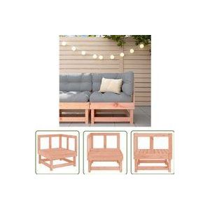 Garten-Ecksofa Massivholz Douglasie - Gartenecke - Holzsessel - Gartenlounge - Esszimmerset - Terrassenmöbeln - The Living Store